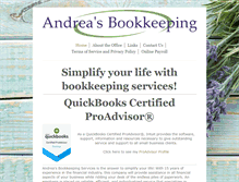 Tablet Screenshot of bookkeepingbyandrea.com